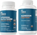 Dr. Tobias Magnesium Bisglycinate and Liposomal Glutathione - Supports Energy, Muscle Function, and Immune Health - Maximum Absorption - Vegan, Non-GMO