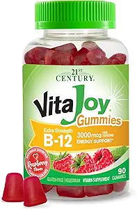 21st Century VitaJoy Extra Strength B-12 3000 mcg Gummies, Raspberry, 90 Conde