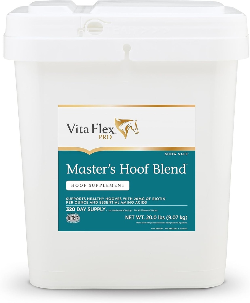 Vita Flex Pro Master's Hoof Blend Formula natural verde oscuro 320 Day Supply 20 libras