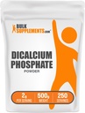 BulkSupplements.com Pólvora de fosfato de dicalcium - Suplemento de calcio, Suplemento DCP - Sin sabor, 2g por ser, 500g (1.1 lbs) (Pack of 1)