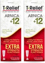 MediNatura T-Relief Extra Strength Cream Arnica +12 Activos Alimentados Naturales para el Dolor de Dolor Conjunto Soreness Muscle Aches &amp; Stiffness, Whole Body Fast Acting Relief for Women &amp; Men - 3 oz (2 Pack)