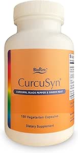 BioPure CurcuSyn – Curcumin Supplement Made of Turmeric, Ginger, Black Pepper, & Grape to Support Microbiome Balance, Gastrointestinal, Immune, Liver Function, & Overall Wellness – 100 Capsules