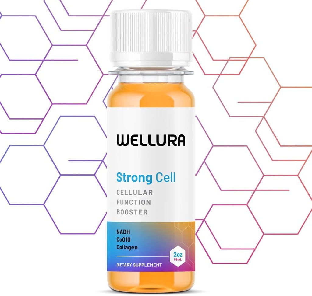 Célula fuerte TENIDO Función celular Booster Liquid TENIDO NADH, CoQ10, Collagen. 90+% Tasa de absorción. Vitaminas B1, B2, B3, B6, B7, y B12. Vitamina K2.