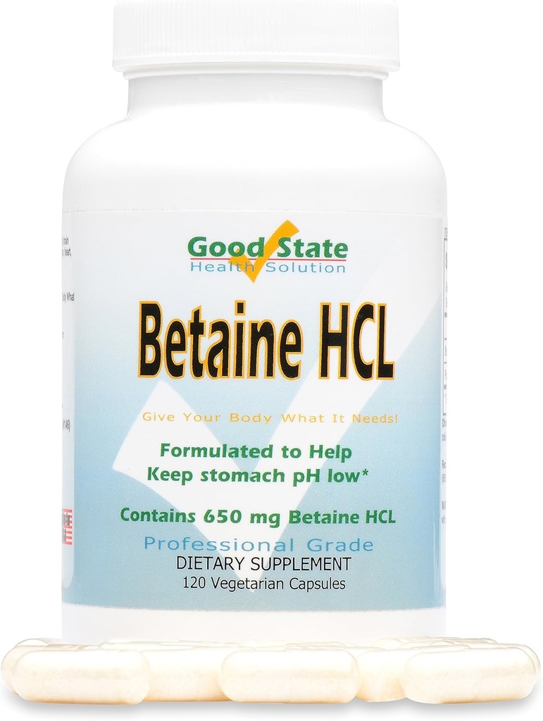 Buen estado - Betaine HCL - (120 cápsulas vegetarianas)