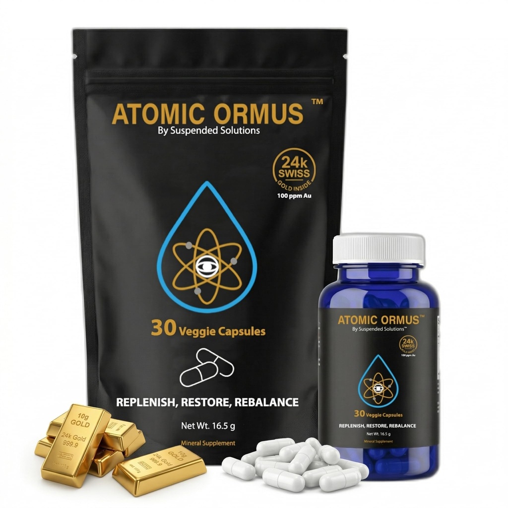 ORMUS atómico - cápsulas - MONATOMIC Gold Capsules - 100% puro ORMUS Powder - 100% Vegan - ormus Gold, monatomic Gold,(30 cápsulas)
