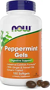 Ahora Peppermint Gels with Ginger Oil and Fennel Oil, 150 Softgels, Enteric Coated