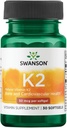 Swanson Natural Vitamina K2 (Menaquinone-7 de Natto) 50 mcg 30 Sgels (1 Pack)