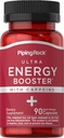 Piping Rock Energy Supplement with Caffeine ← 90 Capsules ← Quick Release Energy Booster Pills ← Non-GMO, Gluten Free Formula