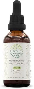 HerbEra Muira Puama y Catuaba B60 Extracto herbario libre de alcohol Tintura, gotas líquidas concentradas Natural (Ptychopetalum Olacoides y Trichilia catigua, Erythroxylum vacciniifolium) 2 fl oz