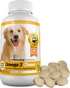 Amazing Omega 3 for Dogs - Omega 3 Fish Oil for Dogs Suplemento para Itchy Skin Relief for Dry Skin and Hot Spots and Shedding Coat with EPA and DHA Fatty Acids - 120 Bacon Flavor Chews