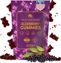TrueSeaMoss Sea Moss Elderberry Gummies for Adults &amp; Kids – con Burdock Root, Bladderwrack & Magnesium – Vegan, Non-GMO Formula – Made in USA – 60 Gummies