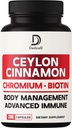 13in1 Ceylon Cinnamon Capsules - 200 Capsules with Chromium Picolinate, Biotin, Grape Seed, Elderberry & More