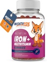 Vitaminas Gummy de Hierro para Niños y Adolescentes – Tapioca Basado - Mejor Tasting - No GMO - Gluten Gratis - Vegan - Suplemento de Hierro Chewable w/Vitamin A, C, B3, B5, B12, Ácido Fólico, Biotin &amp; Zinc 100ct