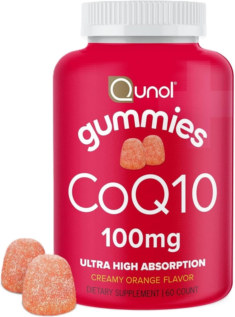 Qunol CoQ10 Gummies por Qunol, 100 mg, Delicious Gummy Suplementos, Ayuda a apoyar la salud cardíaca, 60 ct