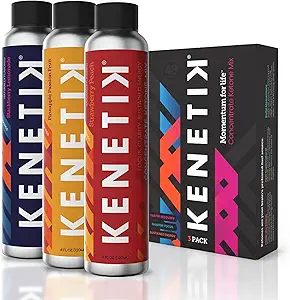 KENETIK Ketone Drink Mix, Exogenous Ketones Blend, Keto, Caffeine &amp; Sugar Free, Vegan Supplement For Clean Energy & Mental Focus, Coffee Alternative with D-BHB - Variety, 3PK (12 Servings)