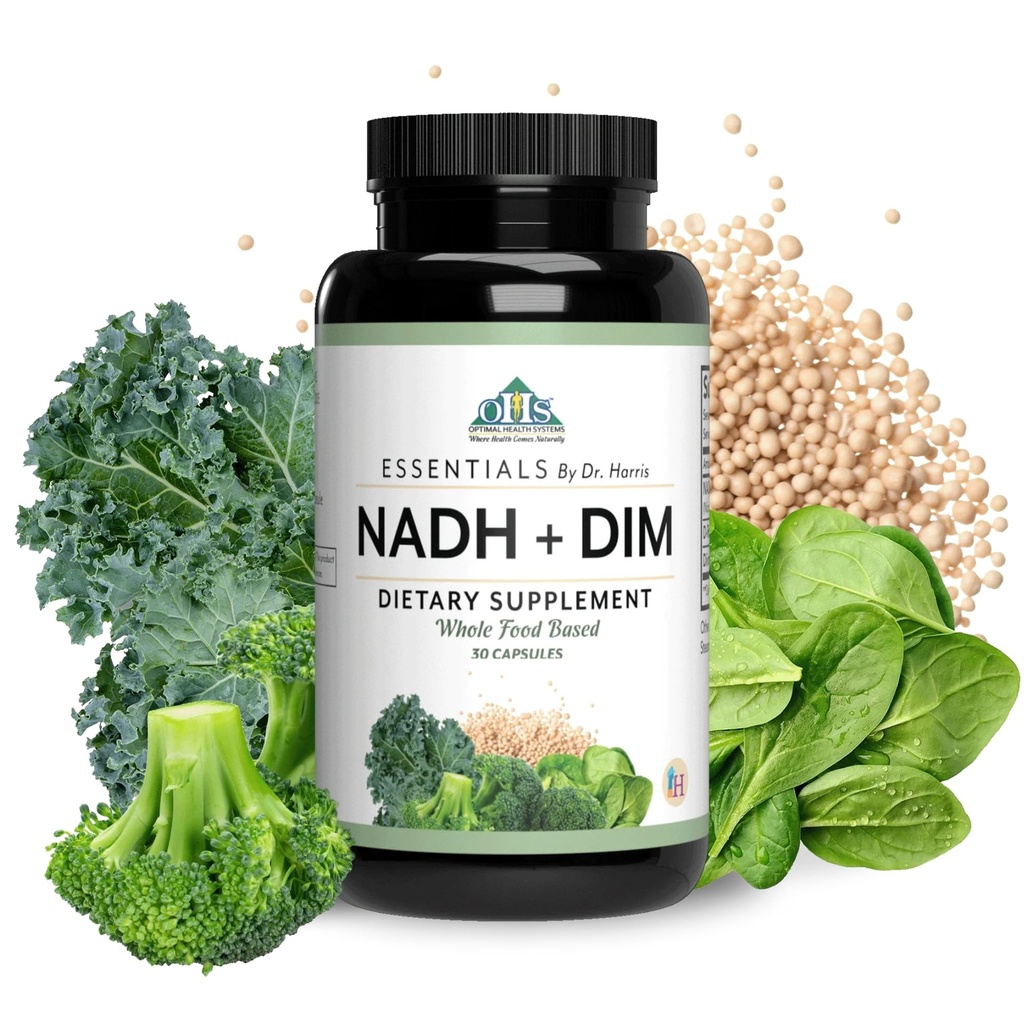 Sistemas de Salud Optimal NADH + DIM TEN Dr. Harris Essentials TEN Energy + Neurotransmisor Soporte TEN Plant-Based ANTE Mental Clarity, Concentration, & Memory Supplement TEN 30 Capsules