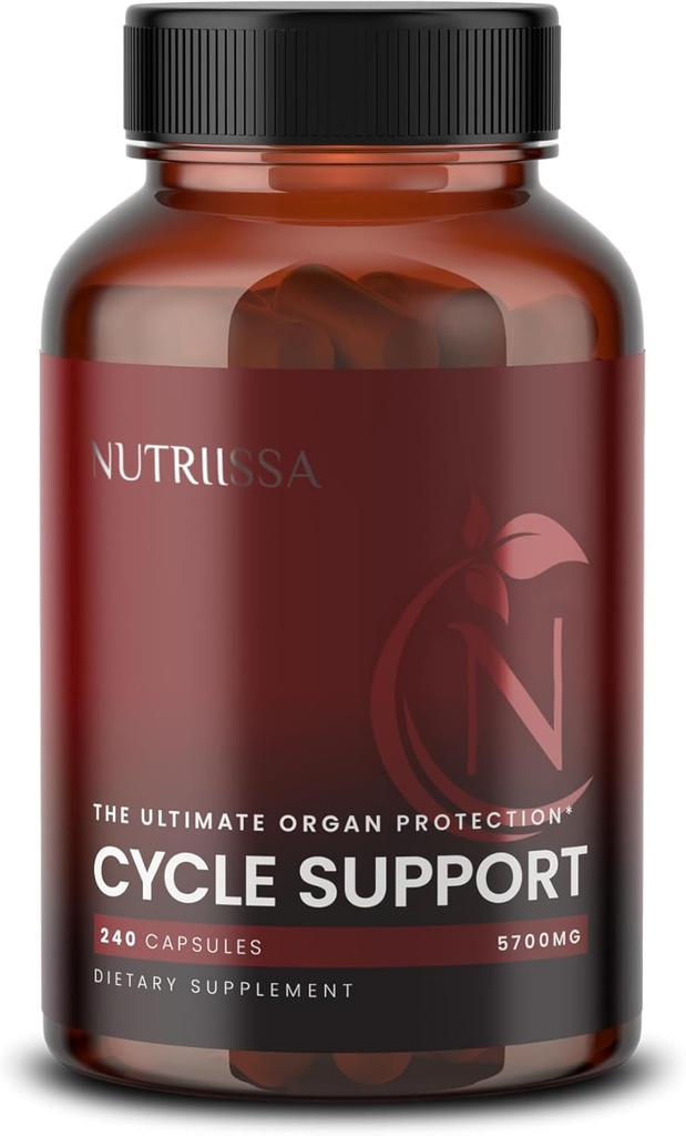Nutriissa Cycle Support - Premium Kidney & Liver Detox - Defensa de órganos para culturistas " Weightlifters - EPEB certificado para la pureza " Potency - 400mg TUDCA " 1000mg NAC - Vegan, 240 cápsulas