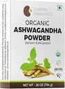 CARMEL ORGANICS Organic Ashwagandha Root Powder (28 Oz or 794g/1.75 Lbs) USDA Certified. Lab Tested, Non GMO & Gluten Free | Withania Somnifera from India