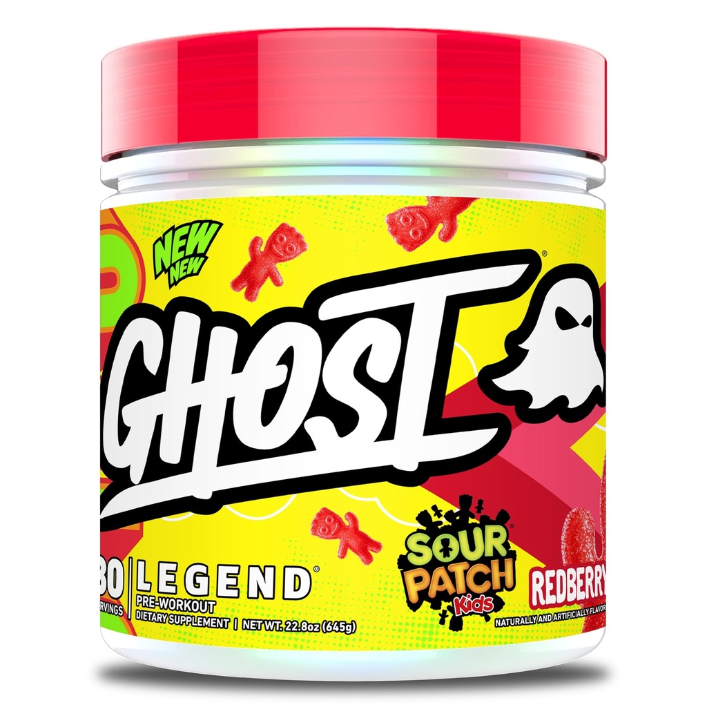 GHOST Legend Pre-Workout Powder, SPK Redberry - 30 Servings – Pre-Workout for Men &amp; Women with Choline, L-Citrulline, " Beta Alanine for Energy " Focus