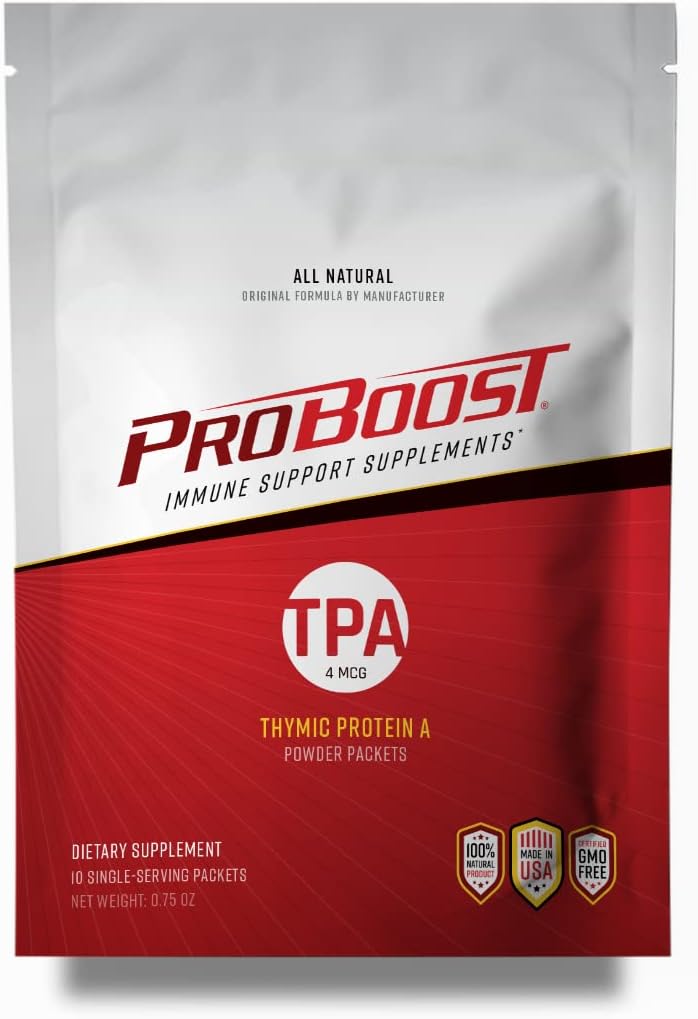 Thymic Protein A Powder Packets (4 McG TPA) – Immune System Support Supplement - All Natural, Non-GMO Formula - 10 Packets