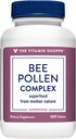 Complejo de polen de abeja de vitamina Shoppe 1000MG, Superalimentos con propóleo de abeja y jalea real, Soporte de sistema estacional (300 Tabletas)