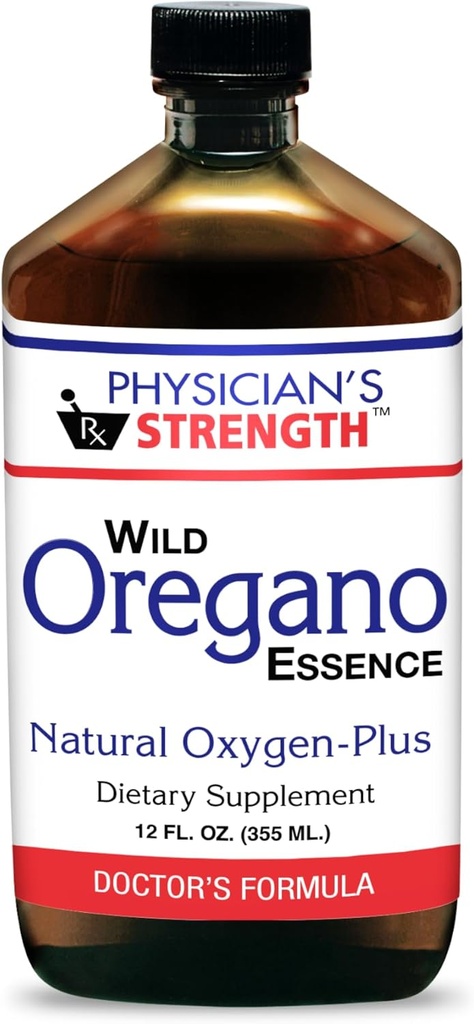 Esencia de orégano salvaje de fuerza física - 12 fl oz - Hidrosol All-Natural - Soportes Niveles de oxígeno - No GMO &amp; Química Libre - 12 Servimientos