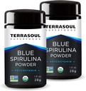 Terrasoul Superfoods Organic Blue Spirulina Powder (en Miron Glass Jar) : 2 Oz (2 Pack)