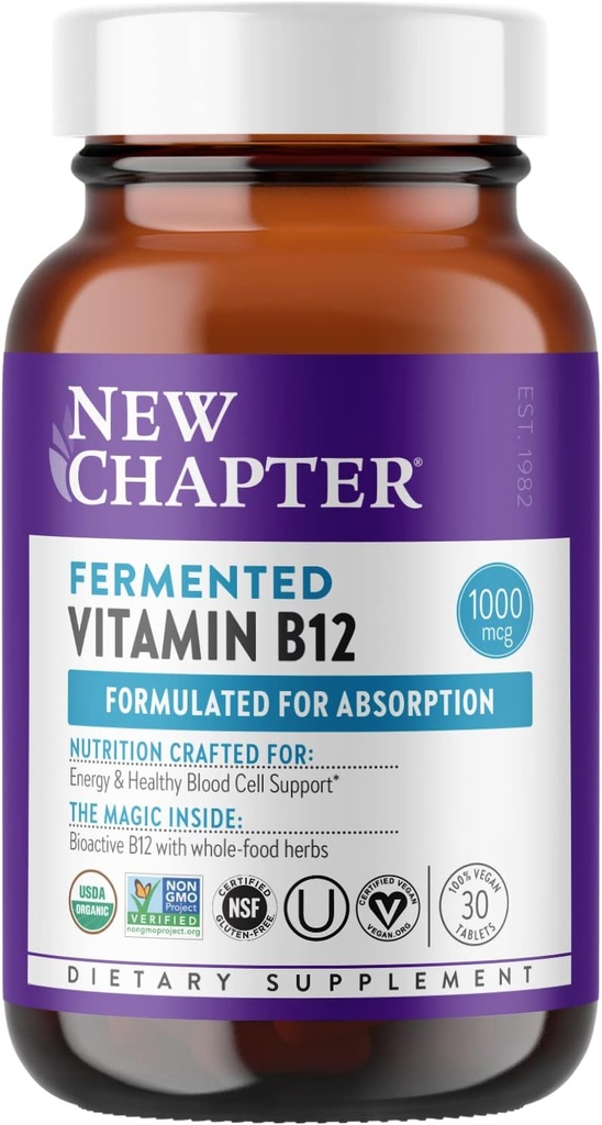 Nuevo Capítulo Vitamina fermentada b12, 30 Cuenta