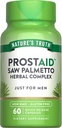 La verdad de la naturaleza Prostate Support Suplemento para los hombres Silencioso con Saw Palmetto, Pygeum, Stinginging Nettle  60 Herbal Complex Capsules ← Non-GMO &amp; Gluten Free