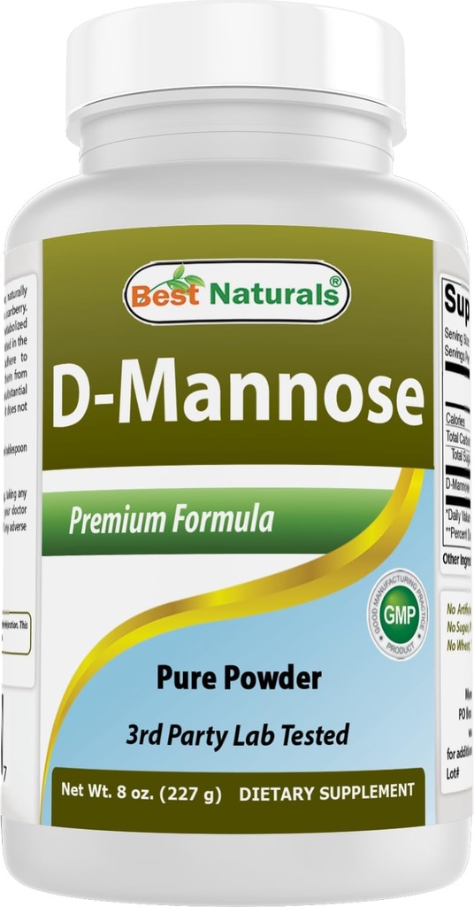 Best Naturals D-Mannose Pure Powder - Urinary Tract Cleanse Suplemento - 8 OZ