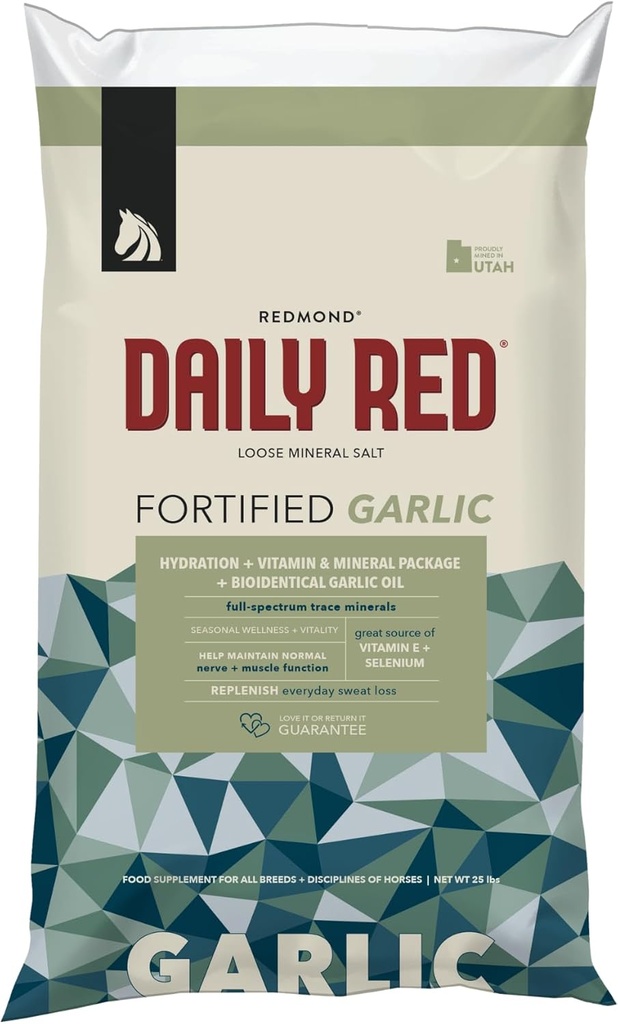 Suplemento de vitaminas y minerales de caballo Redmond Daily Rojo - 25 bolsa de LB