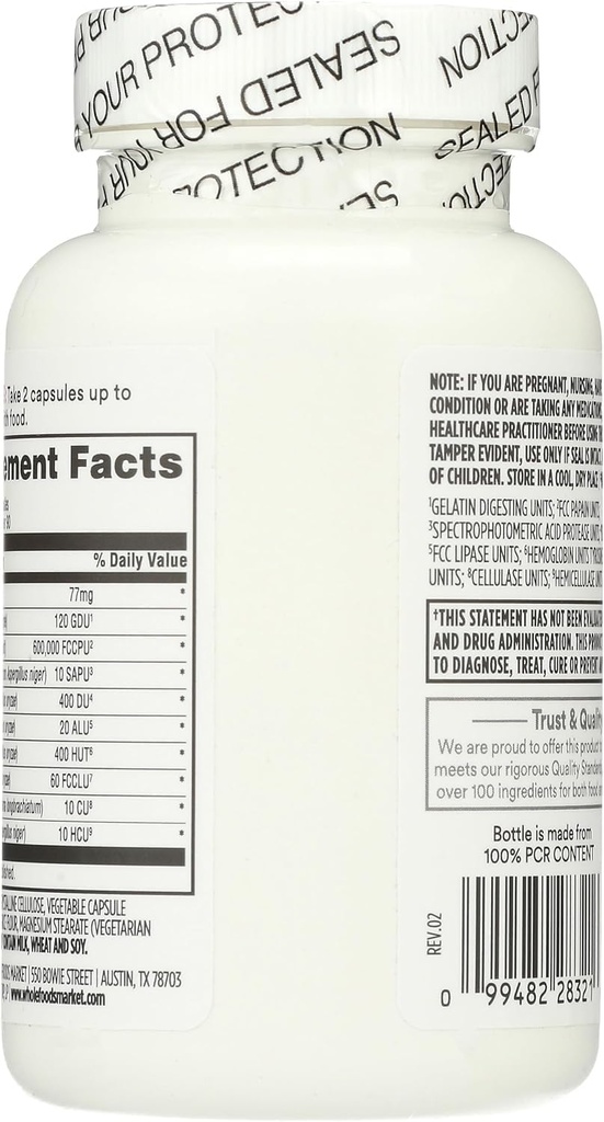 Mercado completo de alimentos, Wholezyme, 180 Cuenta (Pack de 2)