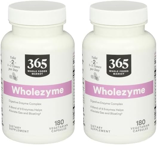Mercado completo de alimentos, Wholezyme, 180 Cuenta (Pack de 2)