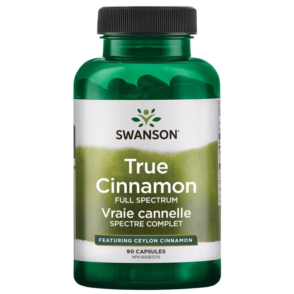 Swanson Full Spectrum True Cinnamon - Herbal Supplement - (120 Capsules, 300mg Each)
