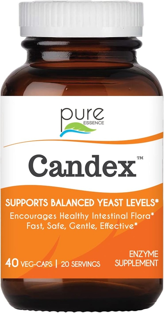 Suplemento de Candex de Esencia Pura - Suplemento de Crecimiento de Levadura con Enzimas Digestivas, Infección de Levadura Ayuda Probiótica para Hombres y Mujeres - 40 cápsulas