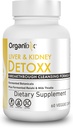 Organixx Kidney &amp; Liver Support Cleanse Supplement, Milk Thistle Reishi Herbal Formula For Digestive Health, Kidney & Liver Health, Sleep & Energy Support, Gluten Free, Non GMO, 60 Vegetarian Capsules