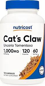 Nutricost Cat's Claw 1000mg, 120 Capsules - Vegetarian Caps, Non-GMO and Gluten Free, 60 Servings