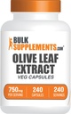BulkSupplements.com Extracto de la hoja de oliva cápsulas - Suplemento de la hoja de oliva, cápsulas de la hoja de oliva - Immune Support, Gluten Free, 1 cápsula por servicio, 240 cápsulas de la taza (Pack of 1)