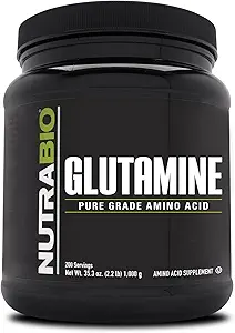 NutraBio Pure L-Glutamine Powder - L-Glutamine Supplement- Amino Acid - Pure Grade: Absolutamente no Additives, Fillers o Excipientes! - Muscle Recovery Supplement - (1000 Grams)