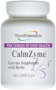 Transformación El Génesis de Buena Salud Enzymes CalmZyme Suplemento con Enzymes & Herbal Blend, Maximice la Digestión de Nutrientes, Producción de Energía " Ayuda en Apoyo Inmunitario, 100 cápsulas