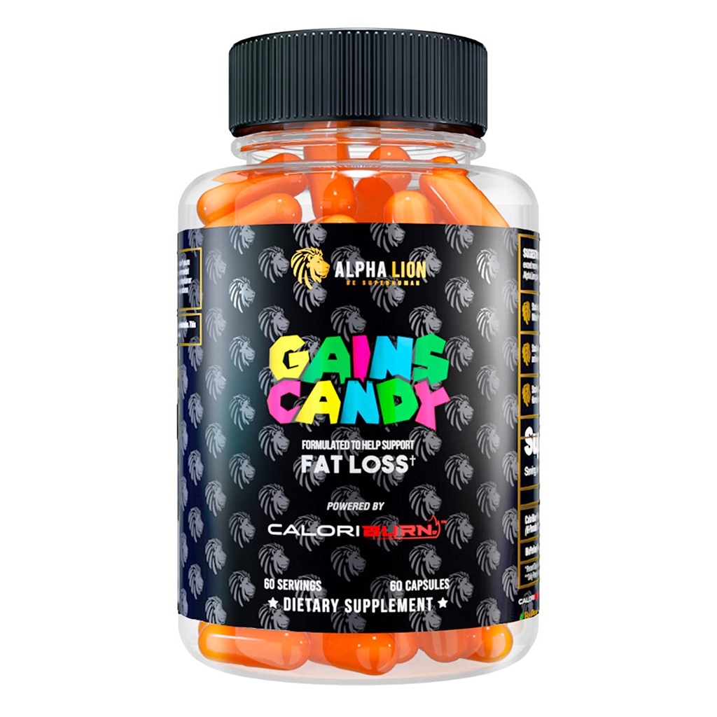 ALPHA LION obtiene dulces, píldoras que soportan pérdida de peso, suplementos energéticos, extracto 100% natural, Calorie Burning, regula el metabolismo saludable, 60 cápsulas (Pérdida rápida - CaloriBurn®)