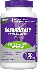 Nutramax Laboratories Cosamin® ASU Joint Health Supplement with Glucosamine, Chondroitin & ASU for Men’s & Women's Joint Health, 150 Capsules