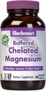 Bluebonnet Nutrition Albion Buffered Chelated Magnesium 200 mg, Magnesium Oxide, Stress Relief, Vegan, Non GMO, Gluten Free, Soy Free, Milk Free, Kosher, 60 cápsulas vegetales, 1 mes de suministro