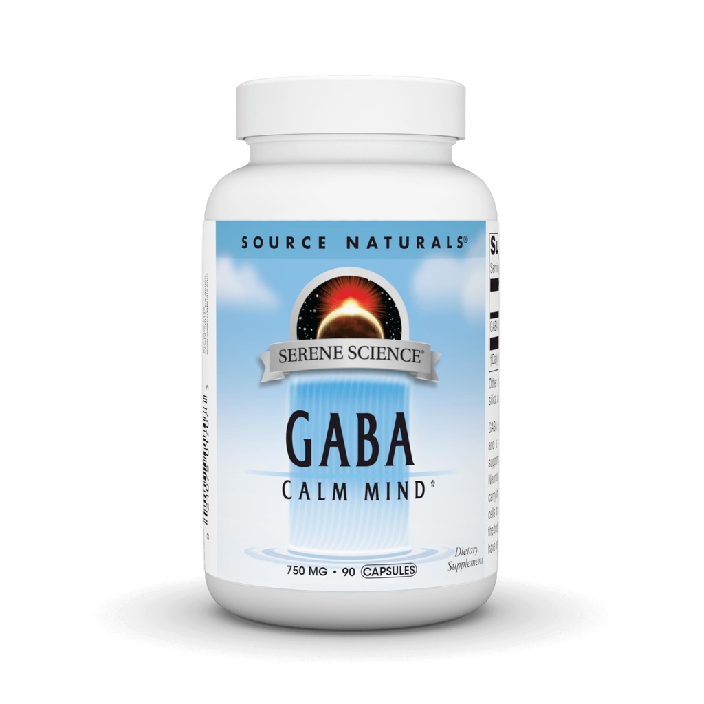 Fuente Naturals Serene Science GABA, para una Mente Calma, 750mg - 90 cápsulas