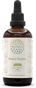 Muira Puama B120 Extracto herbario libre de alcohol Tintura, gotas líquidas concentradas Muira Puama natural (Ptychopetalum Olacoides) 4 fl oz