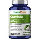 NusaPure Graviola 20:1 > 10:1 Extracto, 250 mg Equivalente a 7.500 mg por caps 200 Veggie (Vegan, No GMO)