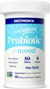 Probióticos de subcorte enzimedica para el mood, estrés, " sueño, 50 billón de UC, promueve la relajación, inmune + salud digestiva " regularidad, 30 conde