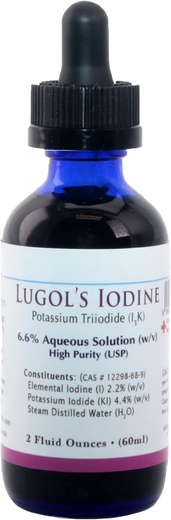 Lugols Iodine (Potasio Triiodide 6,6%) USP 2 Oz