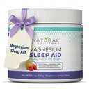 Magnesium Sleep Night Time Powder - Magnesium Citrate, Magnesium Glycinate with Melatonin, L-Theanine y GABA Sleep Aid, Natural Sleep Supplement, Vegan, Gluten-Free, Raspberry Lemon Flavor