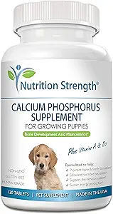 Calcium Phosphorus for Dogs Supplement, Provide Calcium for Puppies, Promote Healthy Dog Bones and Puppy Growth Rate, Dog Bone Supplement, 90 Soft Chews
